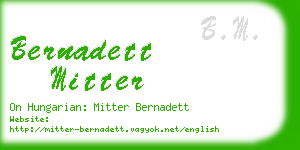 bernadett mitter business card